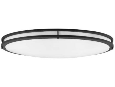 Sunlite 32-in Oval LED Double Band Fixture CCT Tunable Black Finish Online Sale