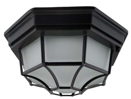 Sunlite 12-in 17w CCT Tunable LED Outdoor Spider Cage Ceiling Flush Mount Light For Cheap