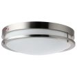 Sunlite 16-in Round LED Double Band Fixture CCT Tunable Brushed Nickel Finish Supply