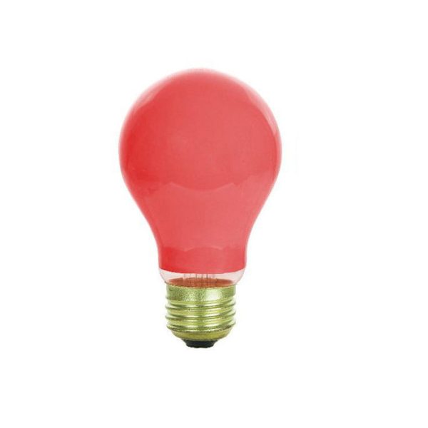 2Pk - Sunlite 25w A19 120v E26 Medium Base Ceramic Red Colored Light Bulb Sale