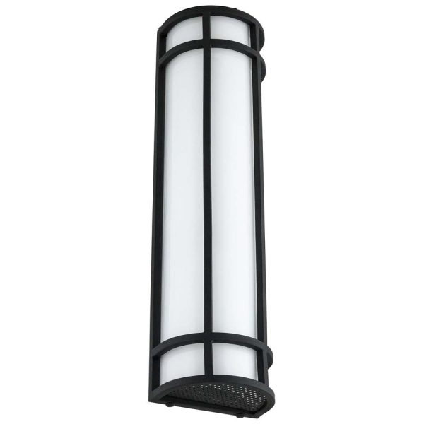 Sunlite 24-in CCT Tunable Outdoor Decorative Wall Sconce 100-277v Black finish Online