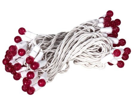 Vickerman 50Lt LED Magenta White Wire G12 EC Set 25 ft Long Supply