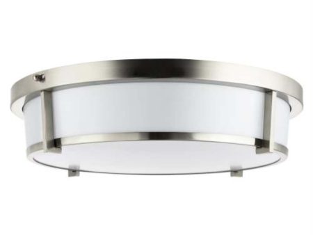 Sunlite 18-in 25w CCT Tunable Brushed Nickel Round LED Double Band Fixture Online now