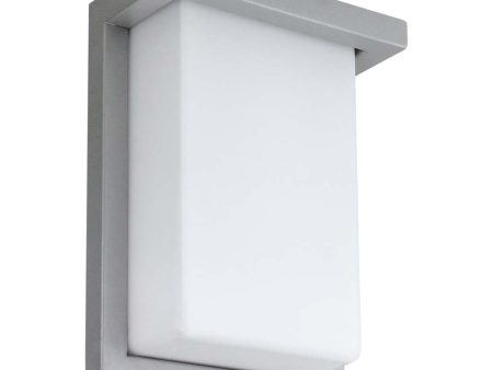 Sunlite 8-in 12w Silver Finish Outdoor Modern Wall Sconce Light Fixture Online Hot Sale