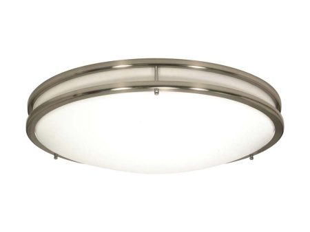 Nuvo Glamour LED 17-in Flush Mount Fixture Brushed Nickel Finish CCT Selectable Discount