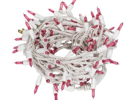 Vickerman 100Lt LED Magenta White Wire Italian EC 4-in x 34 ft Long Online Sale