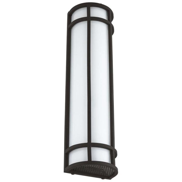 Sunlite 30-in CCT Tunable Outdoor Decorative Wall Sconce 100-277v Black finish Online