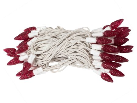 Vickerman 50Lt LED Magenta White Wire C6 EC Set 6-in Sp 25 ft Long Online now