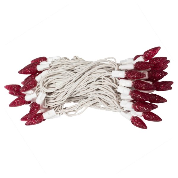 Vickerman 50Lt LED Magenta White Wire C6 EC Set 6-in Sp 25 ft Long Online now