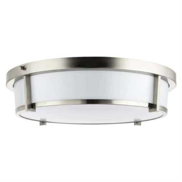 Sunlite 13-in Round LED Double Band Fixture CCT Tunable Brushed Nickel Finish For Discount