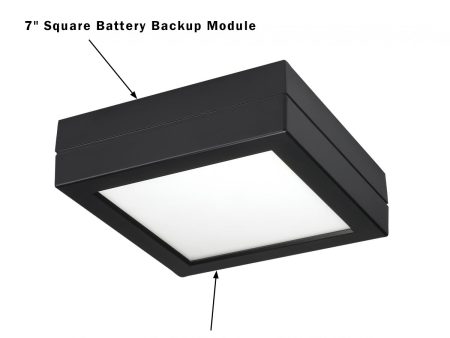 Satco Black Battery Backup for 7in Square Blink LED Flush Mount Fixture For Sale