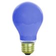 2Pk - Sunlite 40w A19 120v E26 Medium Base Ceramic Blue Colored Light Bulb Fashion