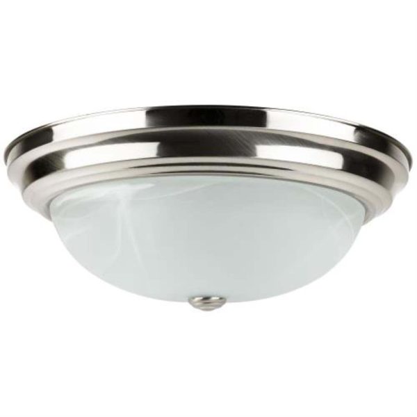 Sunlite 15-in 25w Round LED Dome Fixture CCT Tunable Brushed Nickel Finish on Sale