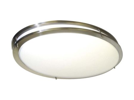 Nuvo Glamour LED 32-in Brushed Nickel Oval Flush Mount Fixture CCT Selectable on Sale