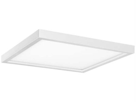 Sunlite 9-in 18w LED Square Mini Panel Light Fixture CCT tunable White Finish For Cheap