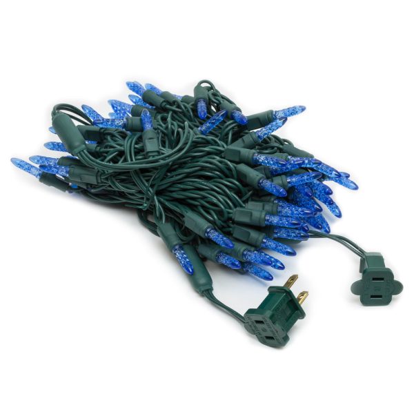 Vickerman 70Lt LED Blue Green Wire M5 Twinkle 4x24 inch Long Supply