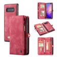 CASEME Samsung Galaxy S10 Plus multi-functional split leather case - Red Online