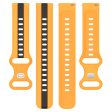 22mm Universal dual-color silicone watch strap - Yellow   Black Online