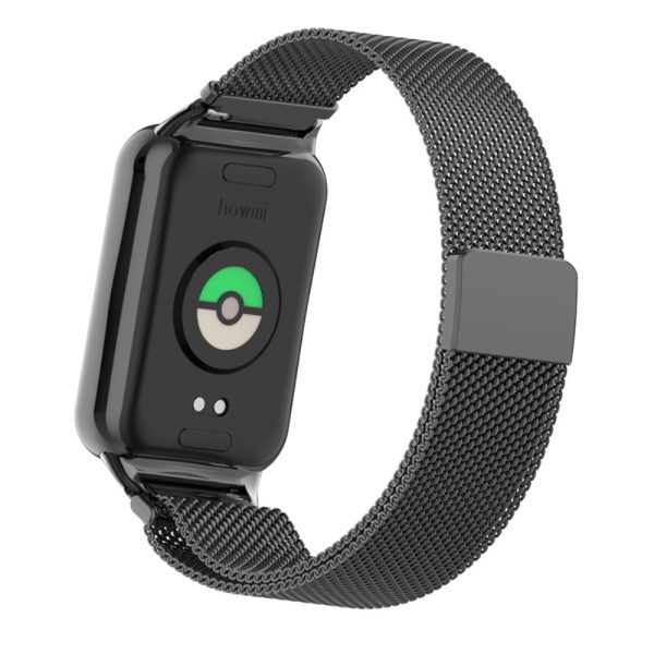 Xiaomi Smart Band 8 Pro Magnetic Band Stainless Steel Milanese Watch Strap with Connector - Black Online Sale