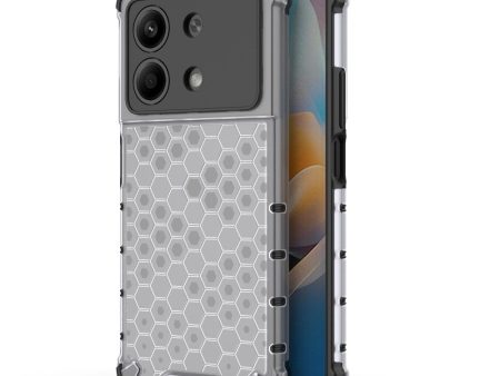 Bofink Honeycomb Xiaomi Redmi Note 13R Pro cover - Grey Online Hot Sale