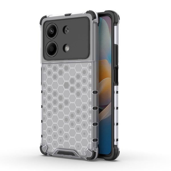 Bofink Honeycomb Xiaomi Redmi Note 13R Pro cover - Grey Online Hot Sale