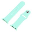 Apple Watch Series 8 (45mm) silicone watch strap and cover with tempered glass - Cyan Sale