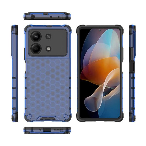 Bofink Honeycomb Xiaomi Redmi Note 13R Pro cover - Blue Online Sale