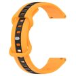 22mm Universal dual-color silicone watch strap - Yellow   Black Online