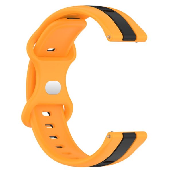 22mm Universal dual-color silicone watch strap - Yellow   Black Online