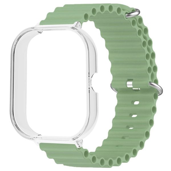 Xiaomi Redmi Watch 4 Silicone Strap Ocean Sport Watch band with Transparent Case - Light Green Cheap