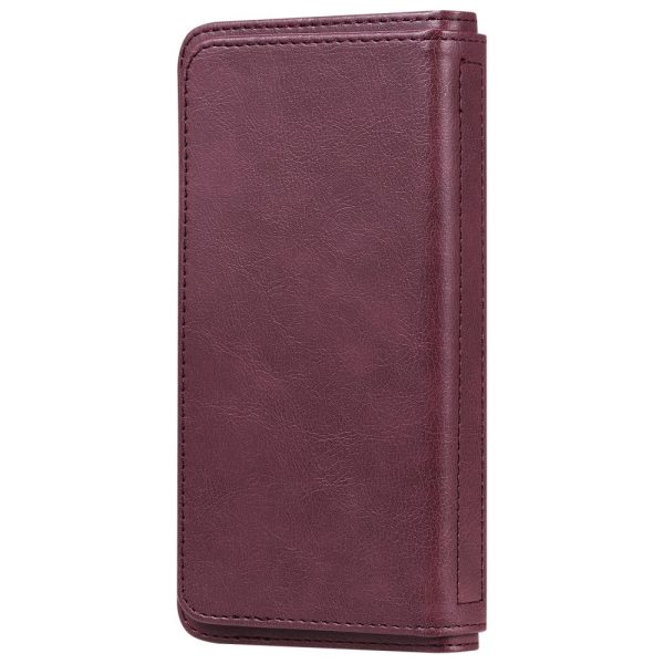 10-slot wallet case for Samsung Galaxy A14 - Wine Red Online Sale