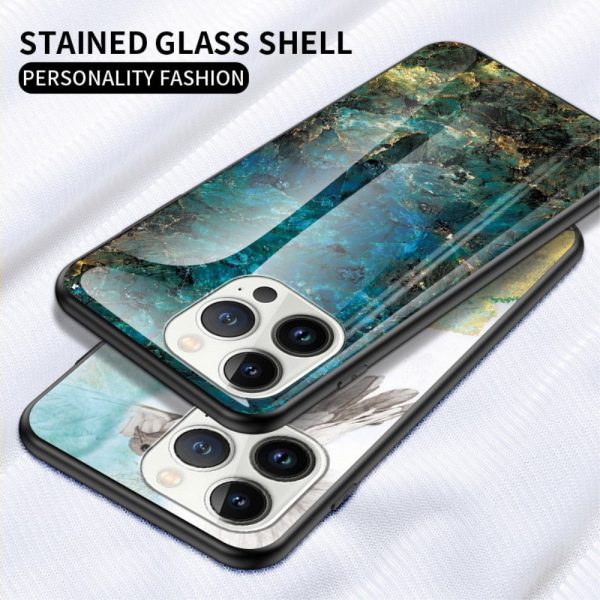 Fantasy Marble iPhone 14 Pro cover - Black Marble Online now