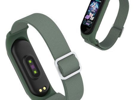 Xiaomi Mi Smart Band 6   5 nylon watch band - Dark Green Online now