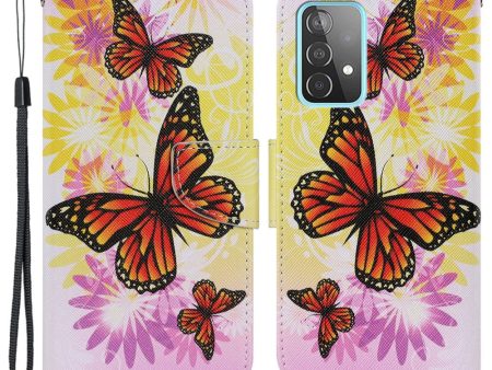 Wonderland Samsung Galaxy A33 5G flip case - Chrysanthemum and Butterfly Online now