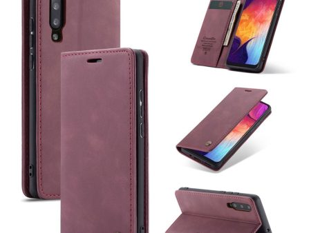 CaseMe Samsung Galaxy A50 Vintage Case - Wine Red Cheap