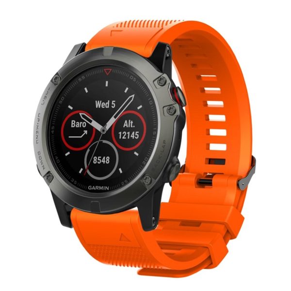 Garmin Forerunner 935   Fenix 5   5 Plus silicone watch band - Orange For Discount