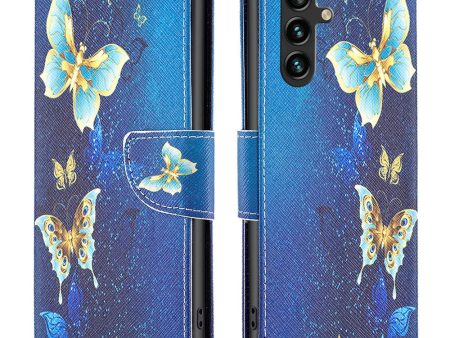 Wonderland Samsung Galaxy A55 flip case - Golden Butterflies Fashion