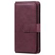 10-slot wallet case for Samsung Galaxy A14 - Wine Red Online Sale