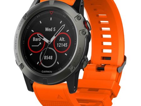 Garmin Forerunner 935   Fenix 5   5 Plus silicone watch band - Orange For Discount