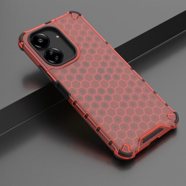 Bofink Honeycomb Xiaomi Redmi 13C   Xiaomi Poco C65 cover - Red For Cheap