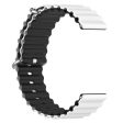 20mm Universal dual color silicone watch strap - White   Black Sale