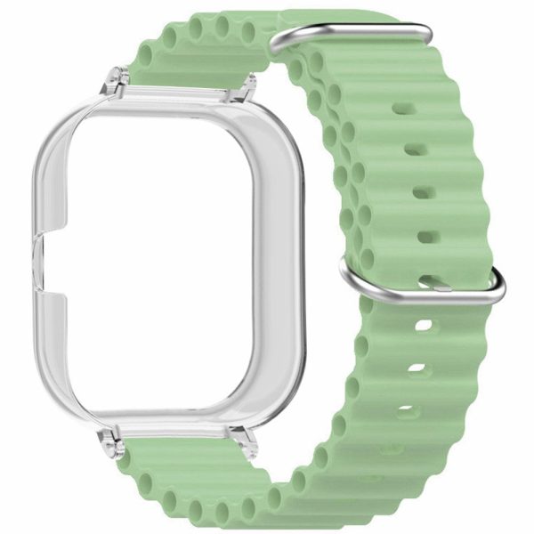 Xiaomi Redmi Watch 4 Silicone Strap Ocean Sport Watch band with Transparent Case - Light Green Cheap