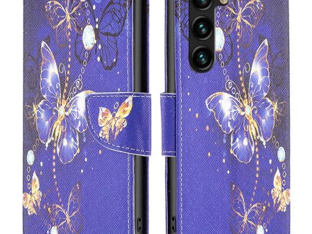 Wonderland Samsung Galaxy S24 Plus flip case - Purple Butterflies Supply