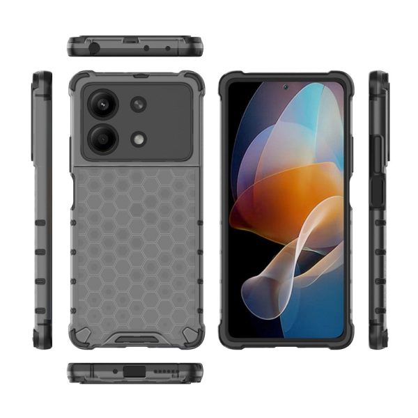 Bofink Honeycomb Xiaomi Redmi Note 13R Pro cover - Black Online Sale