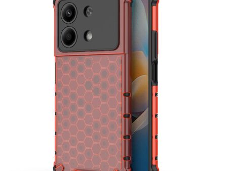 Bofink Honeycomb Xiaomi Redmi Note 13R Pro cover - Red Discount