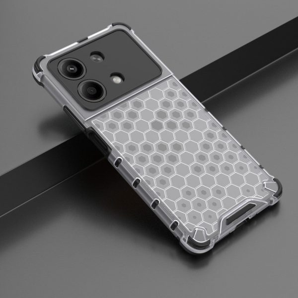 Bofink Honeycomb Xiaomi Redmi Note 13R Pro cover - Grey Online Hot Sale