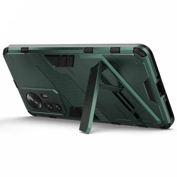 Shockproof hybrid cover with a modern touch for Xiaomi 12 Pro - Green Discount