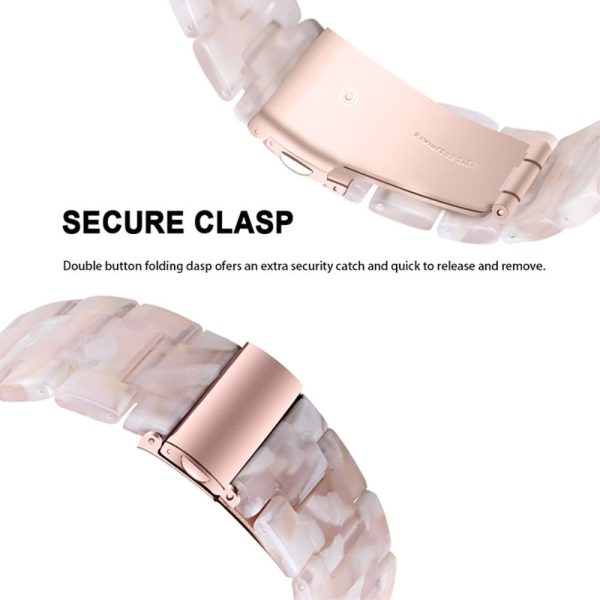 20mm smooth resin watch strap for Garmin watch - Pink   White on Sale