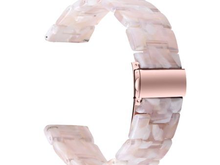 20mm smooth resin watch strap for Garmin watch - Pink   White on Sale