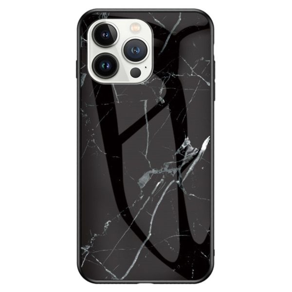 Fantasy Marble iPhone 14 Pro cover - Black Marble Online now